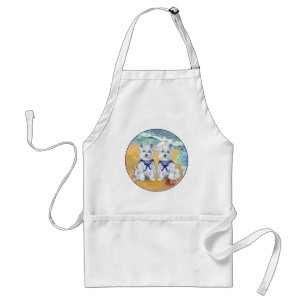 Delantal Westie Sailor Twins en la Playa