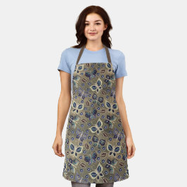 Delantal Whimsical Blue Butterfly Apron