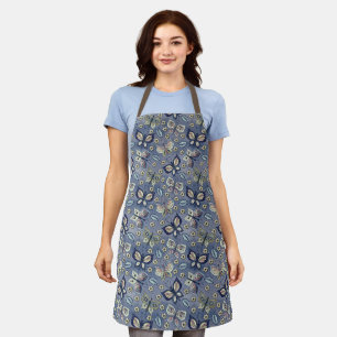 Delantal Whimsical Blue Butterfly Apron