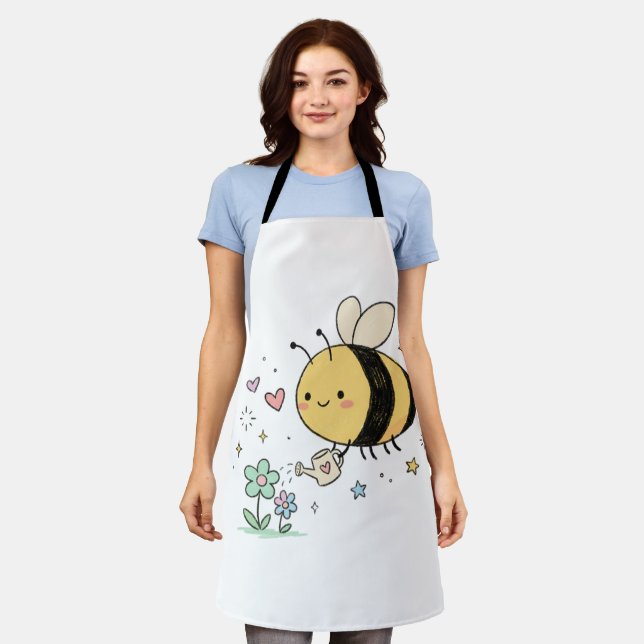 Delantal  Whimsical Bumblebee Nature Lover  (Gastado)