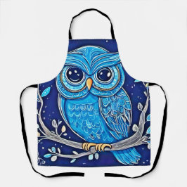 Delantal Whimsical Chalk Owl