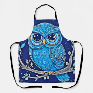 Delantal Whimsical Chalk Owl