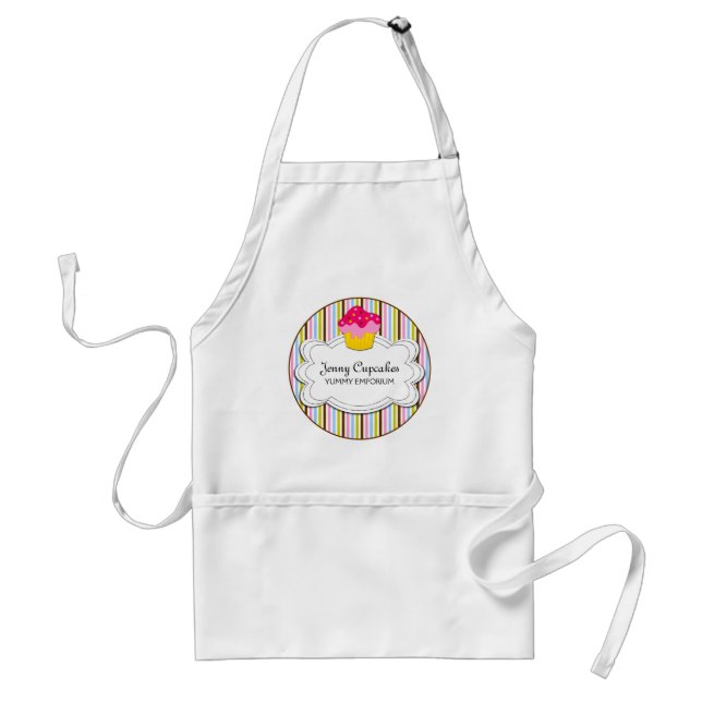 Delantal Whimsical Cupakes Bakery Personalizada (Frente)