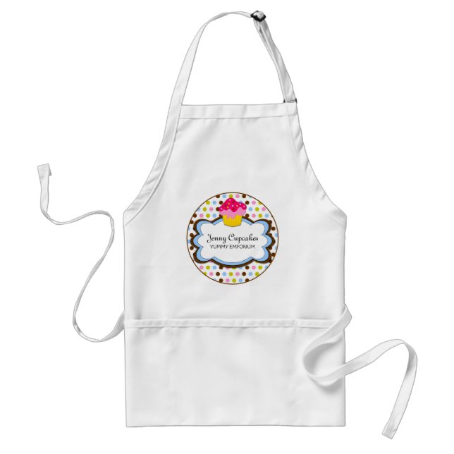 Delantal Whimsical Cupcake Bakery Personalizado Apron (Frente)
