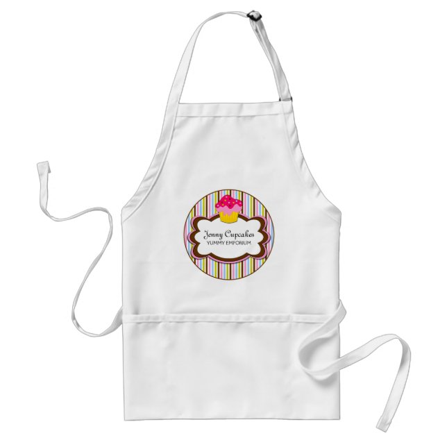Delantal Whimsical Cupcake Bakery Personalizado Apron (Frente)