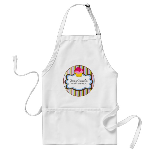 Delantal Whimsical Cupcake Bakery Personalizado Apron (Frente)