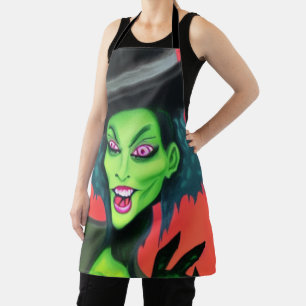 Delantal Whimsical Halloween Witch