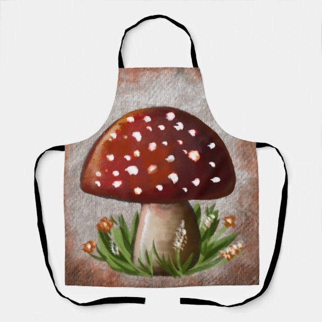 Delantal Whimsical Mushroom & Fungi Motif – Nature-Inspired (Anverso)