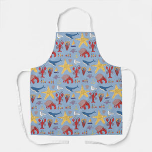 Delantal Whimsical Ocean Apron