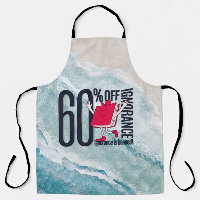 Delantal Whimsical Ocean Waves 60 Percent Off Ignorance All (Anverso)