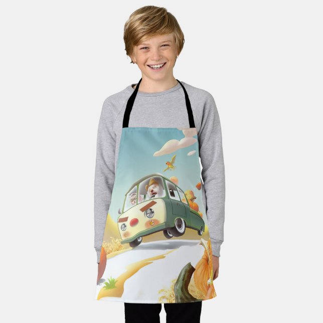 Delantal Whimsical Pumpkin Ride (Gastado)