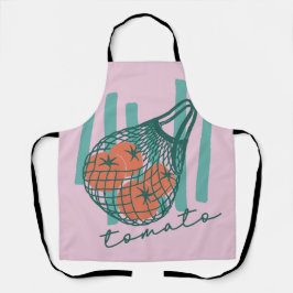 Delantal Whimsical Tomatos Italy Farmers Market