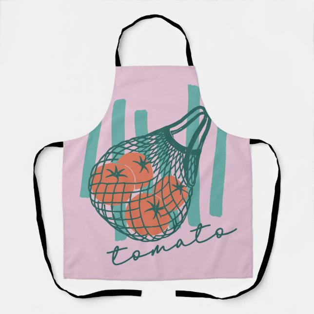 Delantal Whimsical Tomatos Italy Farmers Market (Anverso)