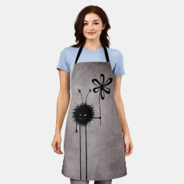 Delantal Whimsigoth Cute Gótico Mal Creatura Flor Vintage