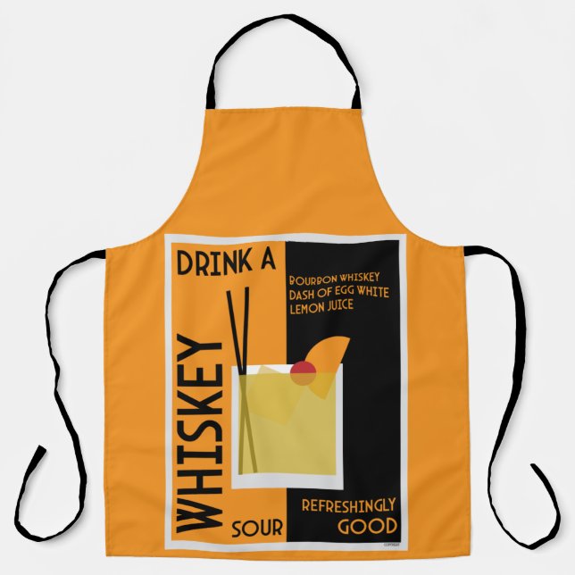Delantal Whiskey Sour Cocktail (Anverso)