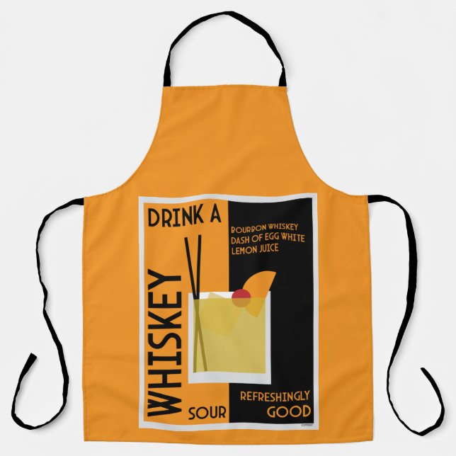 Delantal Whiskey Sour Cocktail Napkin (Anverso)