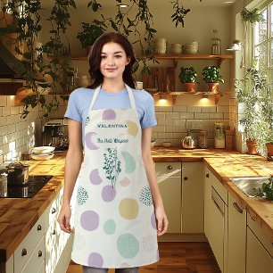 Delantal Whisperer de hierbas personalizado con geométrico 