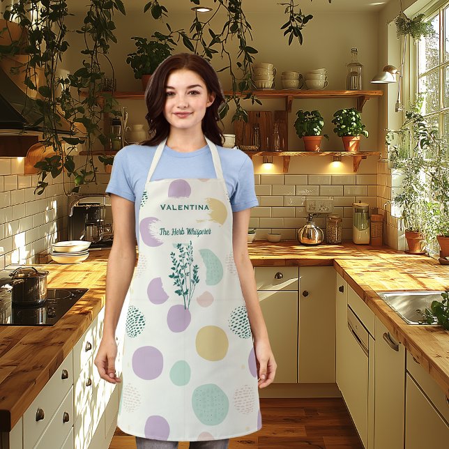 Delantal Whisperer de hierbas personalizado con geométrico  (Subido por el creador)