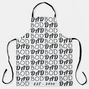 Delantal White Premium "DAD BOD" Diversión divertida del dí
