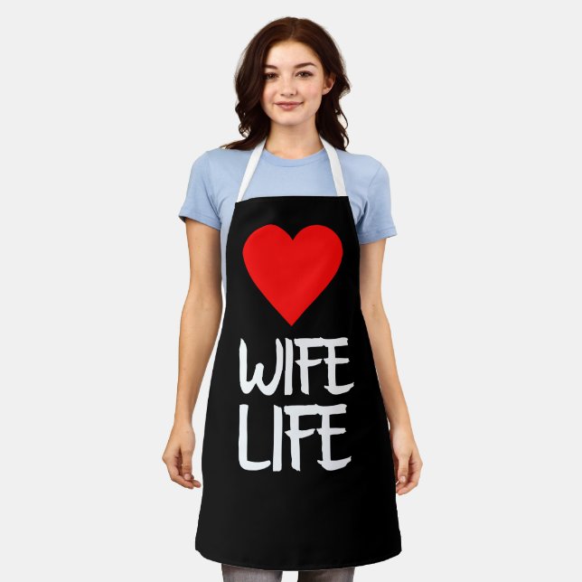 DELANTAL WIFE LIFE KITCHEN APRON (Gastado)