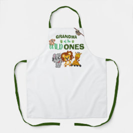 Delantal Wild One Jungle Safari Zoo Animal Twins Abuela