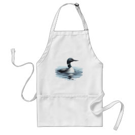 Delantal Wilderness Art Common Loon Bird Apron