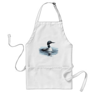 Delantal Wilderness Art Common Loon Bird Apron