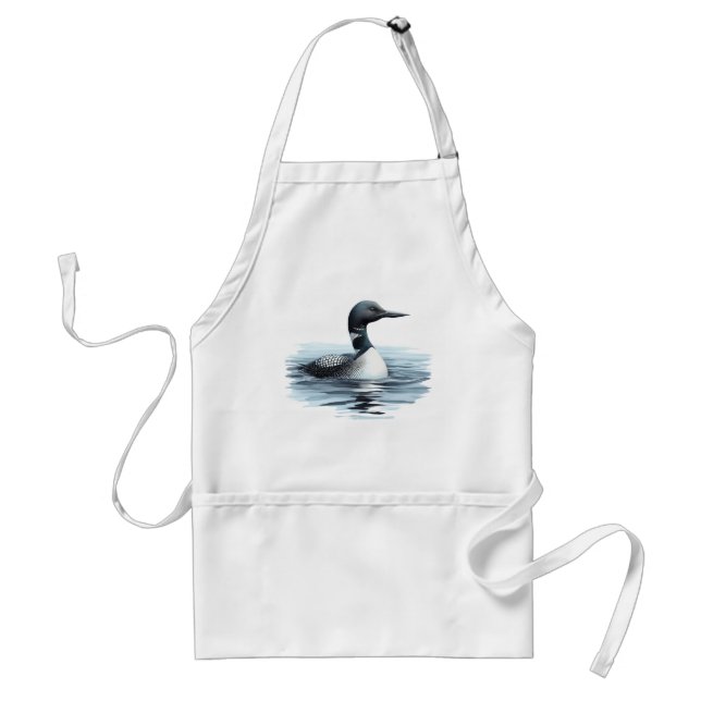 Delantal Wilderness Art Common Loon Bird Apron (Frente)