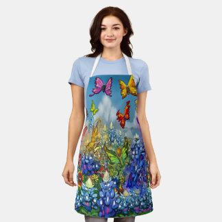 Delantal Wildflowers Pixies Rainbow Fiesta Apron