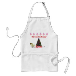 Delantal Will Work for Presents Apron