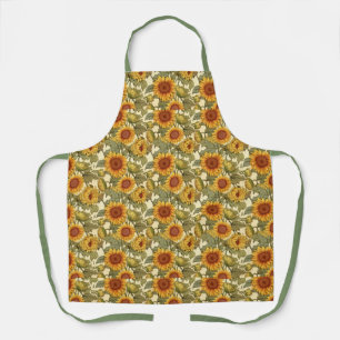 Delantal William Morris Autumn Sunflowers Acción de Gracias