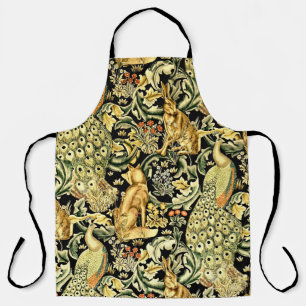 Delantal William Morris Forest Tapestry Fox Hare Peacock