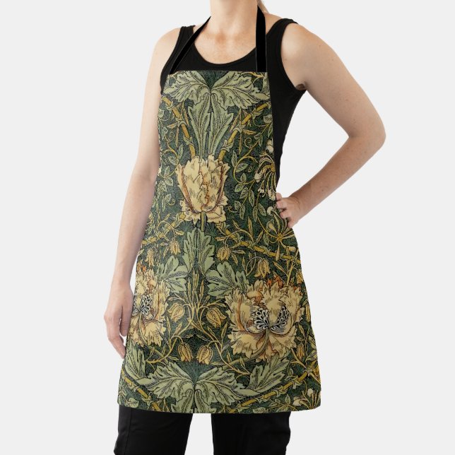 Delantal William Morris Honeysuckle Green Floral (in situ)