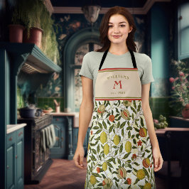 Delantal William Morris Lemons Fruits Nouveau Pomegranate