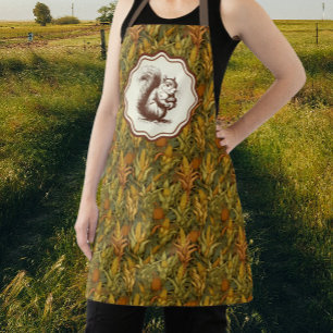 Delantal William Morris Otoño Maíz Ardilla Retro
