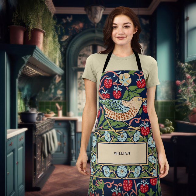 Delantal William Morris Strawberry Thief Apron (Subido por el creador)