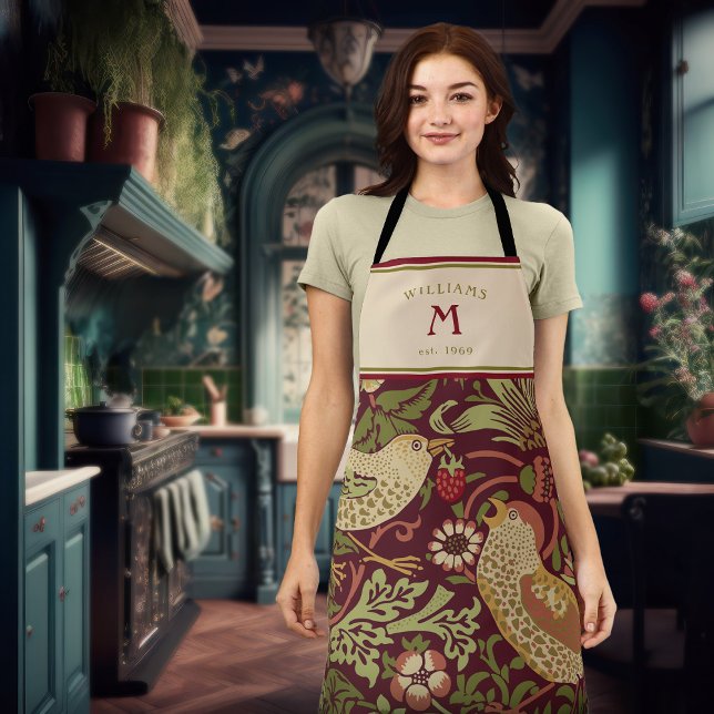 Delantal William Morris Strawberry Thief Apron (Subido por el creador)