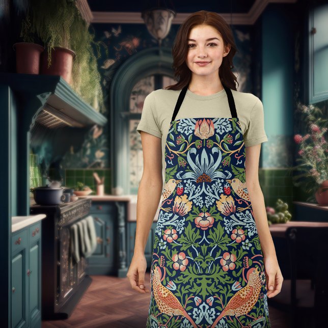 Delantal William Morris Strawberry Thief Apron (Subido por el creador)