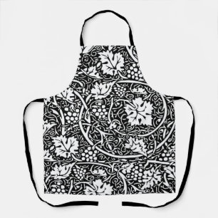 Delantal William Morris Vino blanco negro de uva