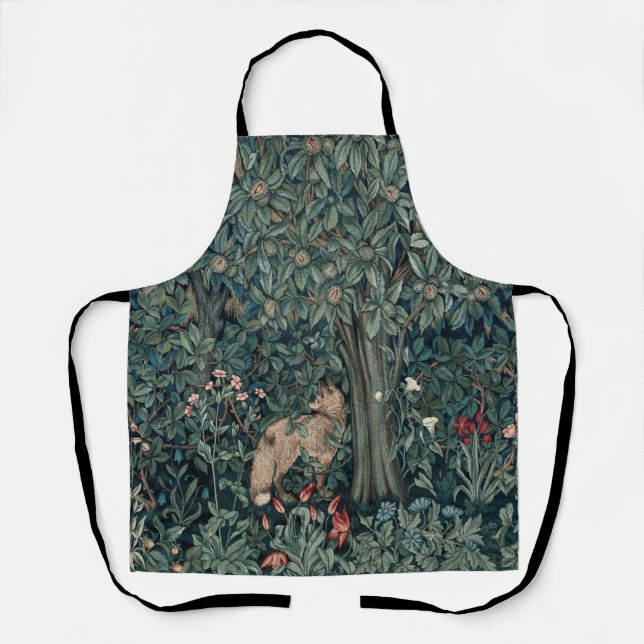Delantal William Morris Woodland Tapestry Fox (Anverso)