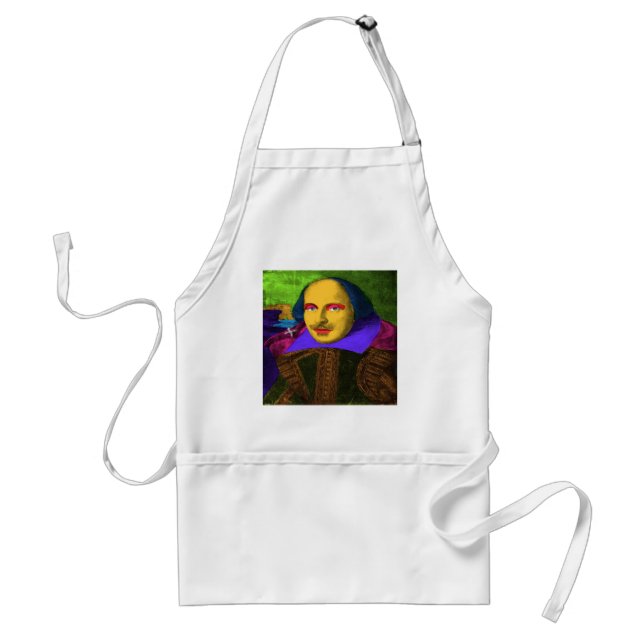 Delantal William Shakespeare Pop Art (Frente)
