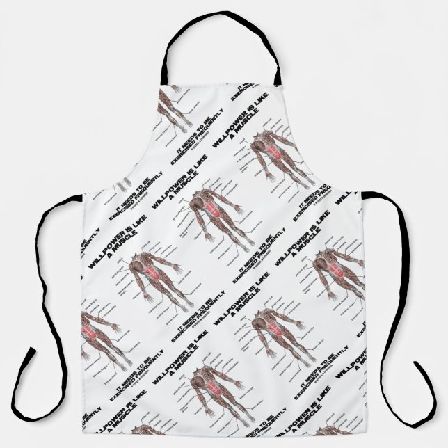 Delantal Willpower es como si un músculo necesita ser ejerc (Anverso)