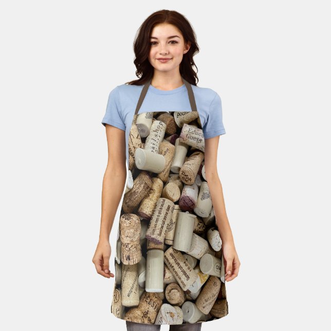 Delantal Wine Corks Photo Apron (Gastado)