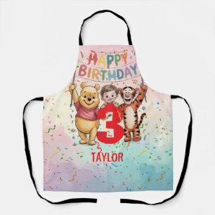 Delantal Winnie the Pooh   Feliz Cumpleaños