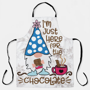 Delantal Winter Gnome I'm Just Here For The Chocolate