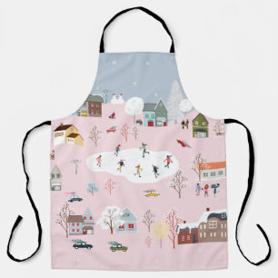 Delantal Winter wonderland: lindo patrón de pueblo