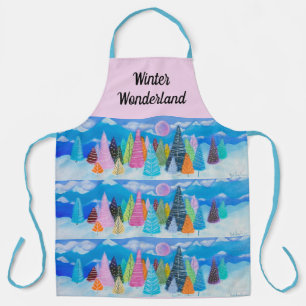 Delantal Winter Wonderland Whimsical Art