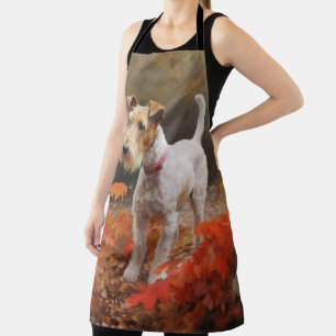 Delantal Wirefox Terrier se inspira en las hojas de otoño