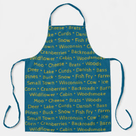 Delantal Wisconsin Words Apron