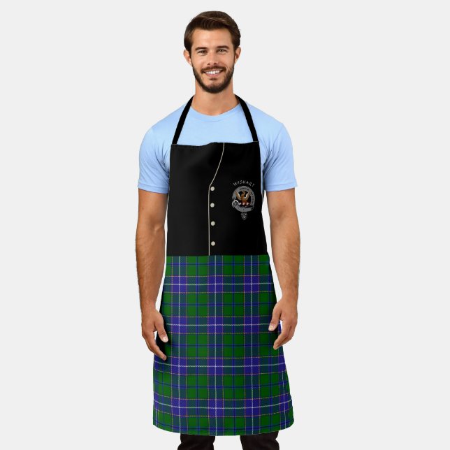 Delantal Wishart Clan Badge & Tartan Kilt Apron (Gastado)